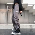 Buckled Shirred Cargo Pants