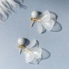 925 Sterling Silver Bead Petal Fringed Earring 1 Pair - Earrings - One Size