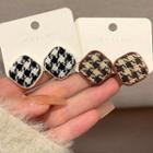 Houndstooth Square Alloy Earring