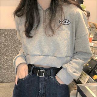 Long-sleeve Half Zip Hoodie