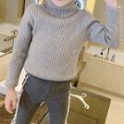 Family Matching Long-sleeve Turtle-neck Knit Top