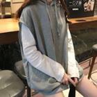 Zip-detail Sleeveless Hoodie