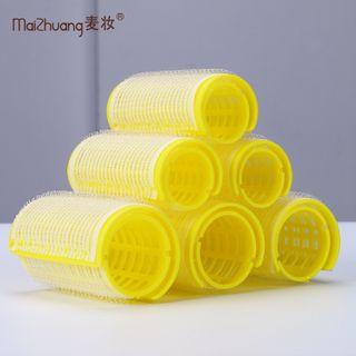 Set Of 6: Hair Roller Z501 - 3 Pieces L & 3 Pieces S - Yellow & White - One Size