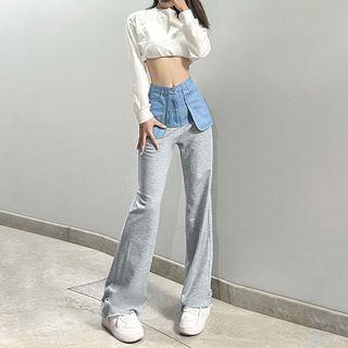 Two Tone Bootcut Pants