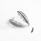 Feather Ear Stud 1 Pair - Silver - One Size