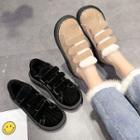 Platform Fleece-lined Adhesive Strap Shoes