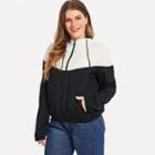 Two-tone Half-zip Windbreaker