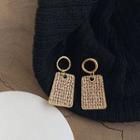 Suede Square Dangle Earring As Shown In Figure - One Pair
