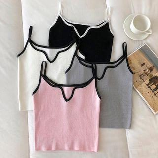 V-neck Two Tone Camisole Top