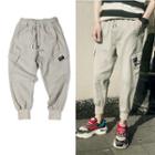 Drawcord Tapered Cuffed Cargo Pants