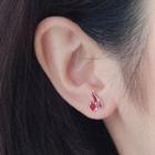 Flame Ear Stud 1 Pair - Earrings - One Size