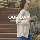 Tab-sleeve Drawcord-hem Linen Jacket