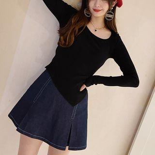 Square-neck Angled Top