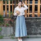 Hanfu Long-sleeve Top / Maxi Skirt / Jacket / Set
