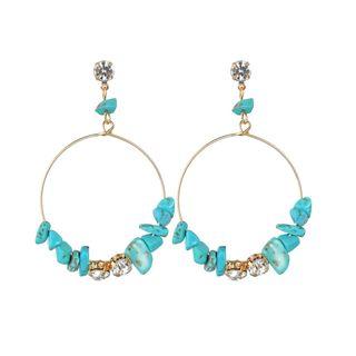 Rhinestone Stone Hoop Earring