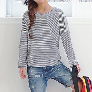 Family Matching Long-sleeve Striped T-shirt