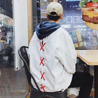Lace Up Collared Jacket
