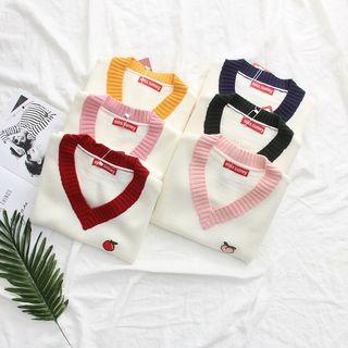 Embroidered V-neck Vest