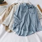 Dip-back Loose-fit Dotted Shirt