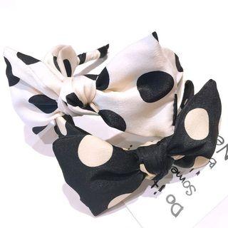 Oversized Polka Dot Bow Headband