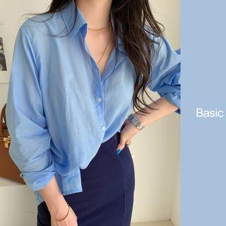 Basic Plain Cotton Shirt