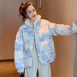 Tie-dyed Padded Zip Jacket