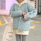 Cartoon Embroidered Quilted Jacket / Hoodie