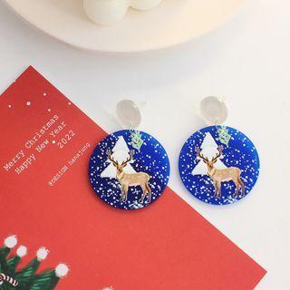 Christmas Deer Acrylic Dangle Earring