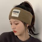 Lettering Patch Knit Headband