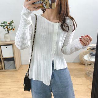 Plain Irregular Knit Top