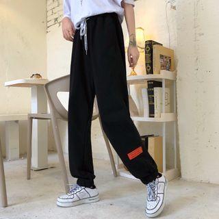 Drawstring-waist Applique Sweatpants