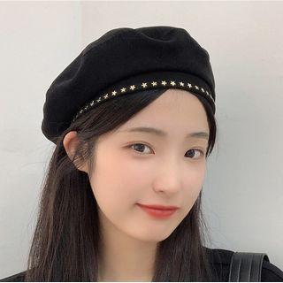 Star Beret Black - One Size