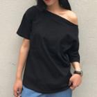 Lace-up Back Short-sleeve T-shirt