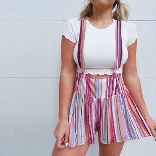 Color Block Jumper Shorts