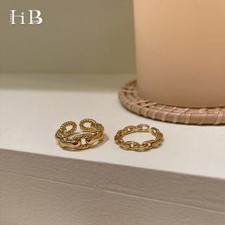 Chained Alloy Open Ring