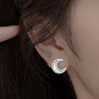 Moon Shell Sterling Silver Earring 1 Pair - Silver - One Size