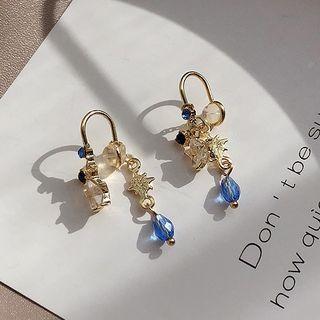Rhinestone Star Clip-on Earring 1 Pair - As Shown In Figure - One Size
