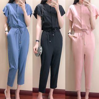 Flutter-sleeve Chiffon Jumpsuit