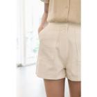 Dual-pocket Zip-front Shorts