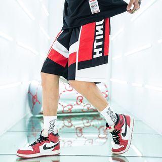 Color Block Letter Shorts
