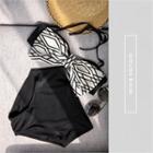 Pattern Bow Bikini Set