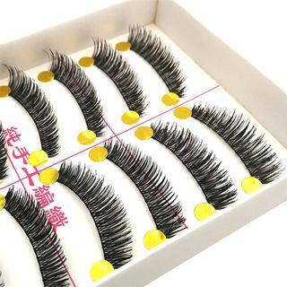 False Eyelashes (10 Pairs) #056 056 - Black - One Size