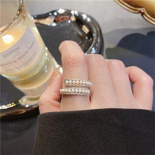 Faux Pearl Layered Ring Gold - One Size