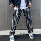 Tie Dye Panel Jacket / Straight Leg Pants