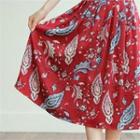 Tall Size Paisley Print A-line Skirt
