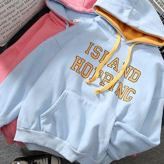 Drawstring Hoodie / Color Block Pullover