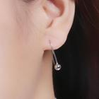 Metal Bead Dangle Earring 1 Pair - Silver - One Size