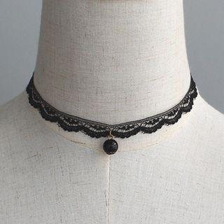Bead Pendant Lace Choker (various Designs)
