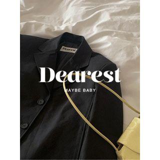 Single-breasted Hidden-button Blazer Black - One Size