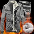 Set: Fleece-lined Zip Jacket + Sweatpants